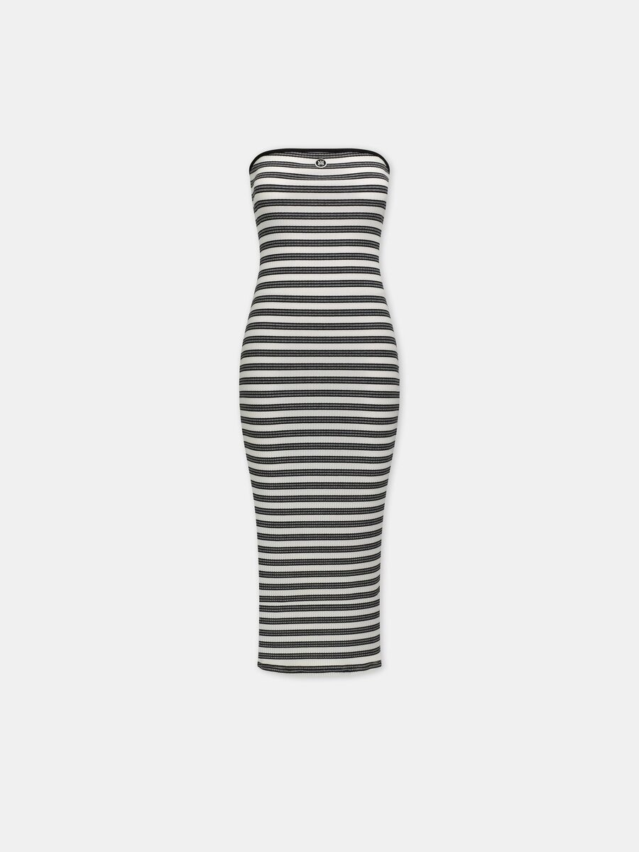 VESTIDO LARGO A RAYAS MA PARA MUJER