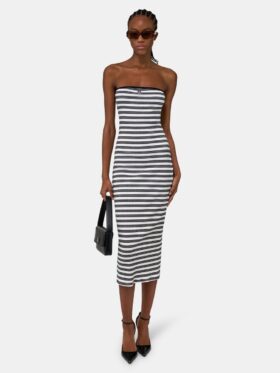 VESTIDO LARGO A RAYAS MA PARA MUJER